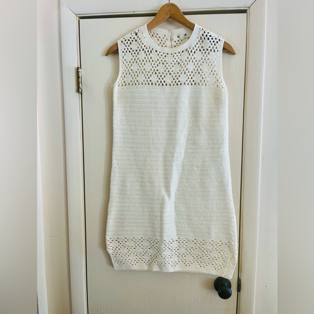 VTG style 90s Crochet Hayden 60s 70s Hippie Boho Tunic Festival Island Dress L